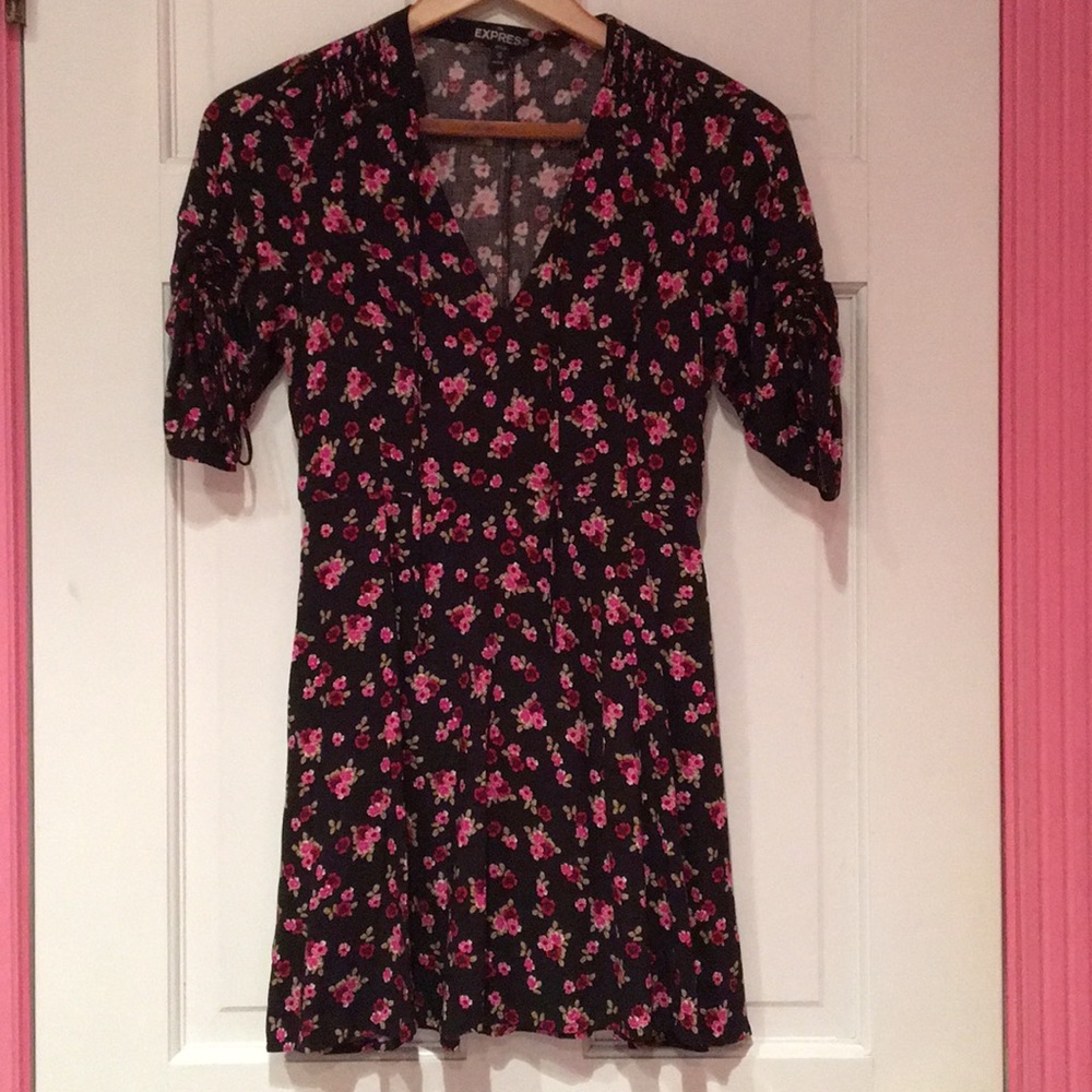 Black floral dress